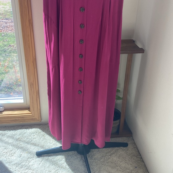 J.Jill size Large Winterberry button down long sleeveless shirt dress w/ pockets - Picture 3 of 10